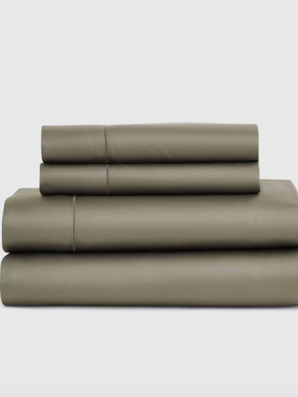 Signature Giza Cotton Sateen Sheet Set Twin Dried Sage Green